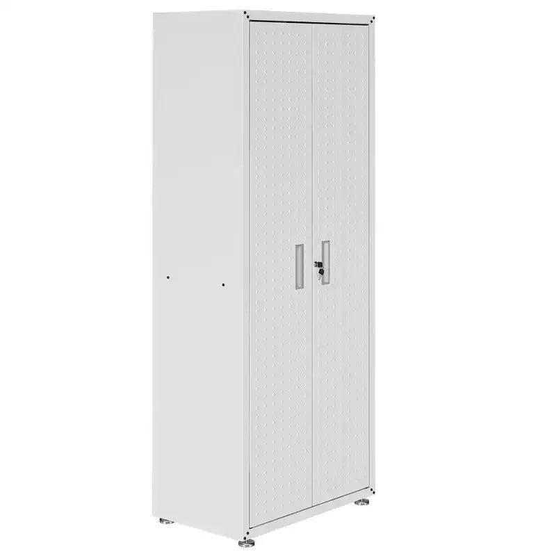 Armoire de rangement haute pour garage avec portes, acier robuste  