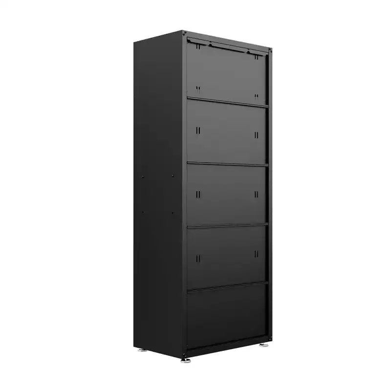 Armoire de rangement haute pour garage avec portes, acier robuste  