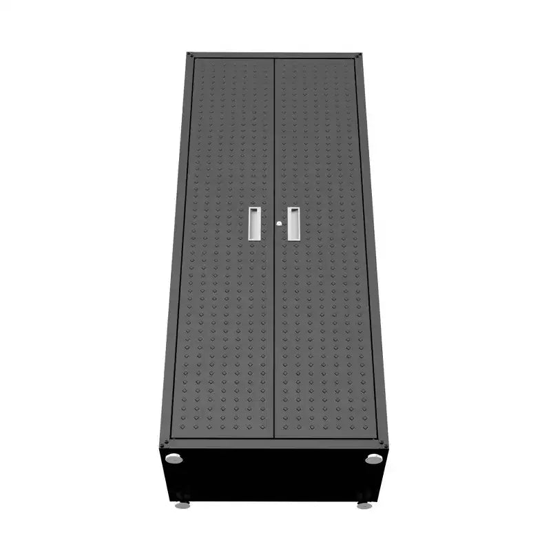 Armoire de rangement haute pour garage avec portes, acier robuste  