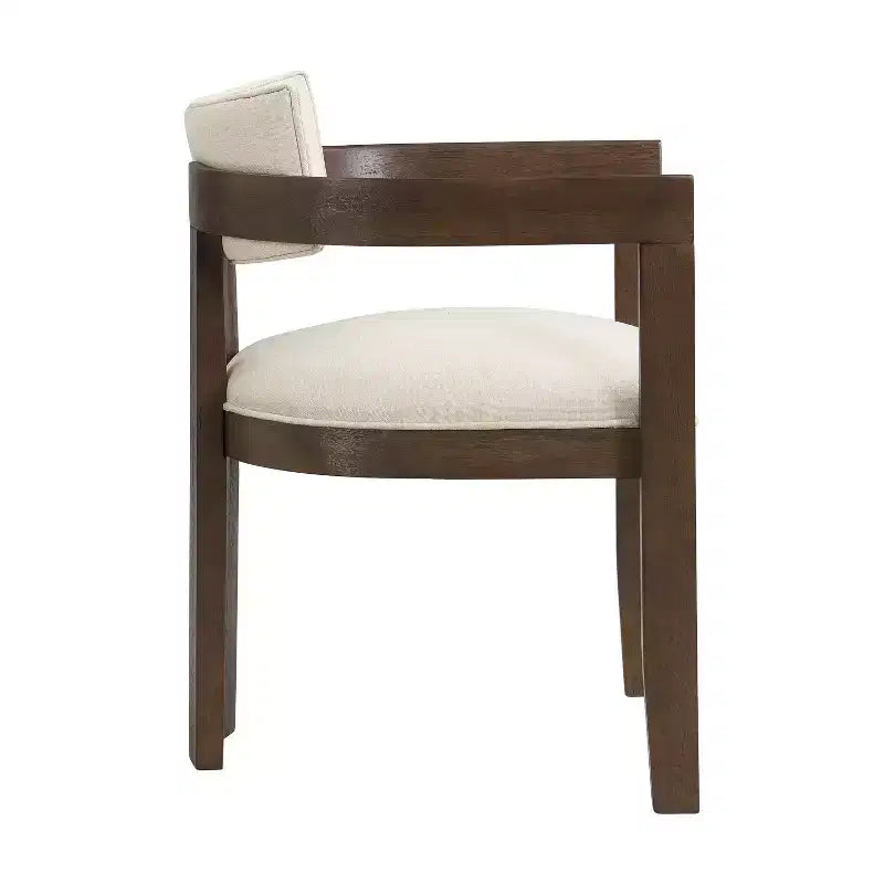 Modernes 5-teiliges rundes Esszimmer-Set von Christopher Knight Home Shankar mit Stühlen aus Kautschukholz und Polsterung
