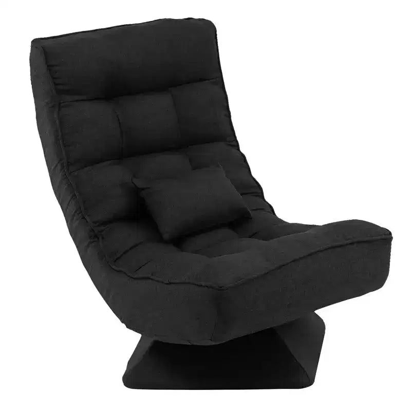 Sedia da pavimento girevole con cuscino massaggiante, schienale regolabile a 5 livelli, grigio/nero/marrone