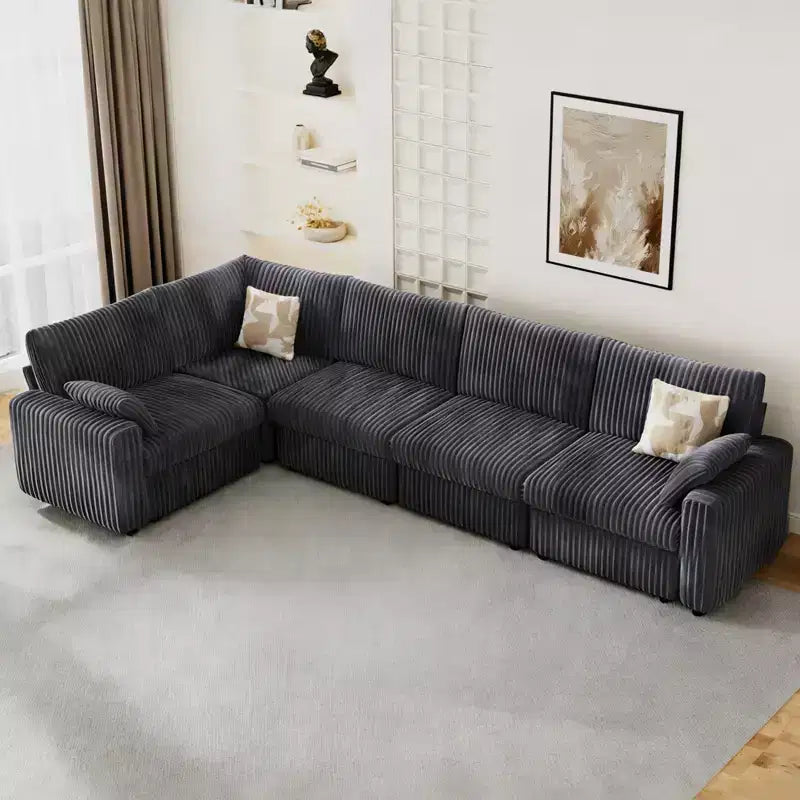 Modulares Cordsofa von Dyonery mit waschbaren Bezügen