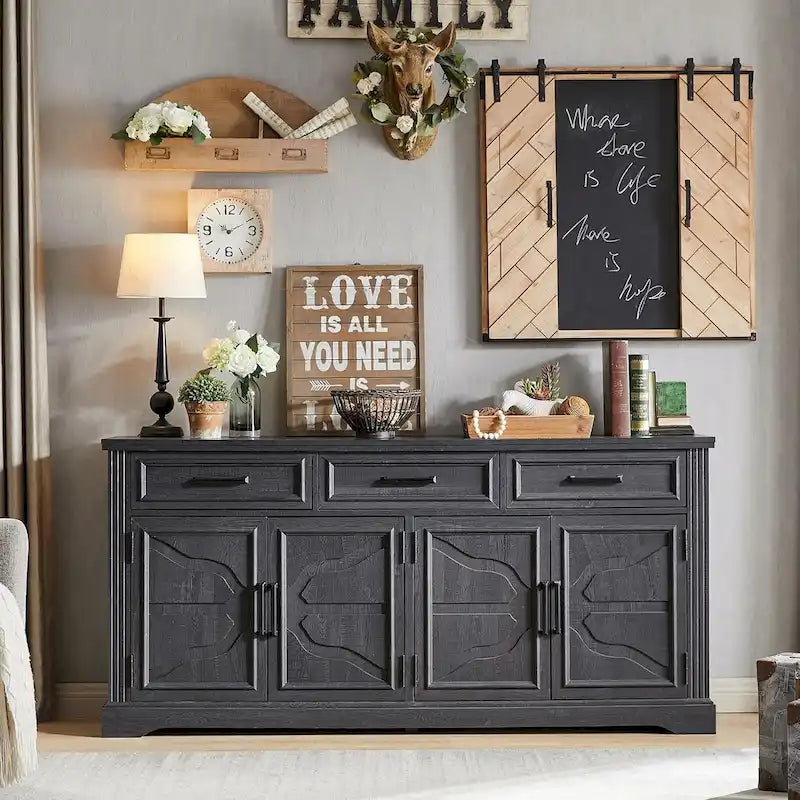 Buffet-Sideboard im Landhausstil, Kaffeebar und Weinbar für das Esszimmer - N/A