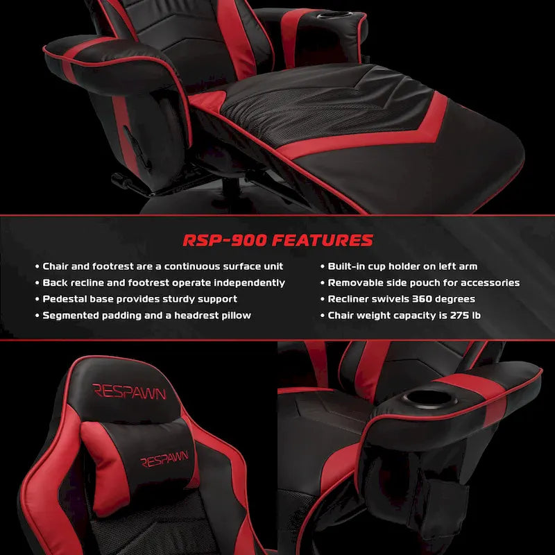 Gaming-Relaxsessel - Gaming-Sessel mit Liegefunktion und Fußstütze