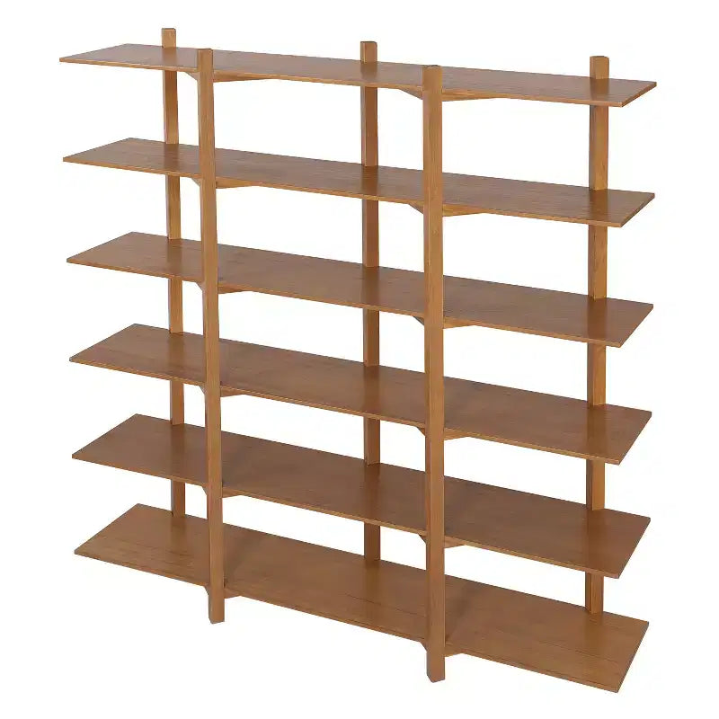 Bibliothèque Christopher Knight Home Elliot moderne en bois, étagère de rangement et d'exposition ouverte à 6 niveaux