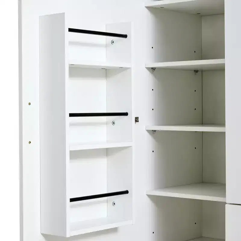 Whisen vrijstaande keukenkast van 71'H, grote opbergkast voor de eetkamer, dressoir met 6 deuren en verstelbare planken