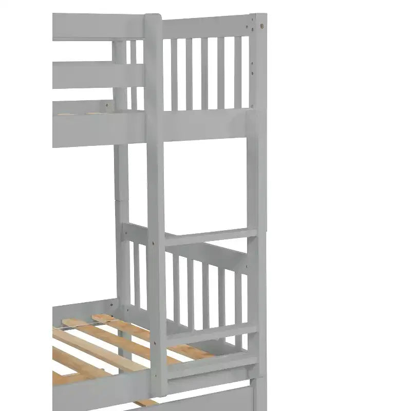 Modern stapelbed van hout, eenpersoons boven eenpersoons, met onderschuifbed, om te bouwen tot 2 bedden