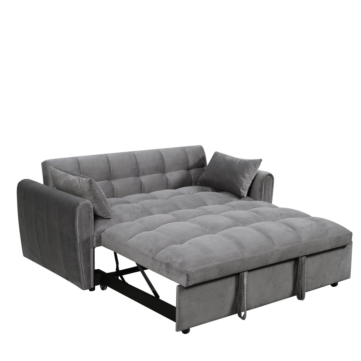 64.96 Samt-Schlafsofa, 3-in-1, mit verstellbarer Rückenlehne, Aufbewahrungstasche und einer Tragfähigkeit von 500lb