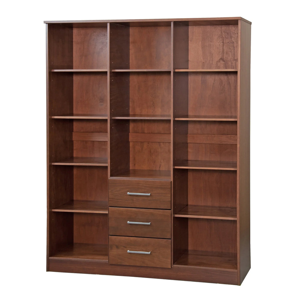 Palace Imports Cosmo-kledingkast met 3 deuren van 100% massief hout, met deuren van massief hout of spiegeldeuren