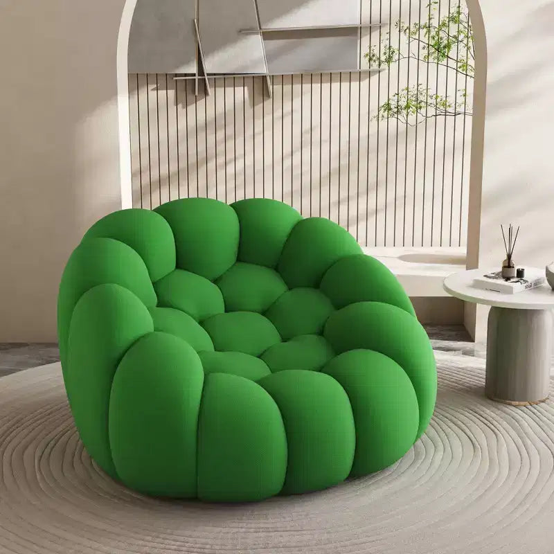 119 cm großes Bubble-Bodensofa mit geschwungenem Design, 3D-Sitzsack für das Wohnzimmer, grün