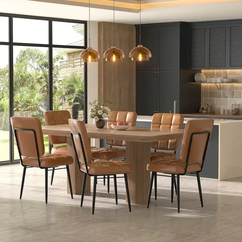 Moderne Esszimmerstühle im 2er-/4er-/6er-/8er-Set, gepolsterte Küchenstühle mit dickem Sitzpolster fürs Esszimmer