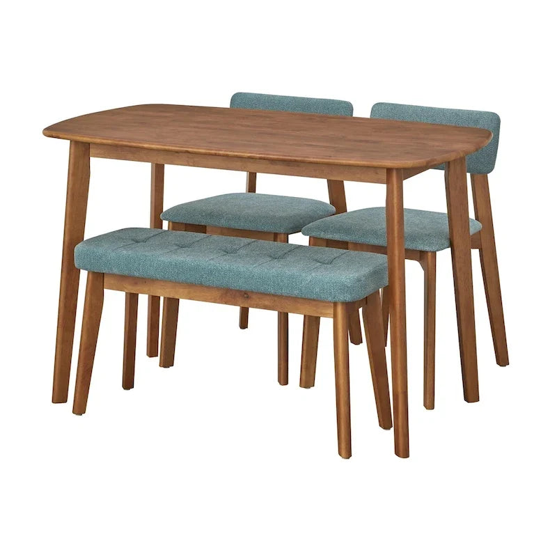 4-teiliges Esszimmer-Set aus Massivholz Simple Living Nettie