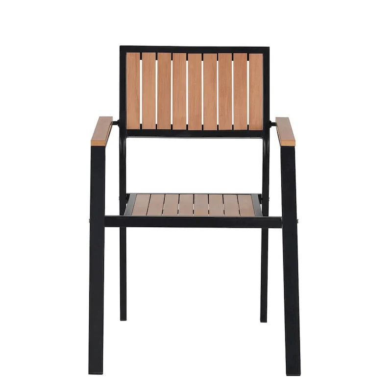 Ensemble de repas d’extérieur extensible 7 pièces avec table extensible et 6 fauteuils