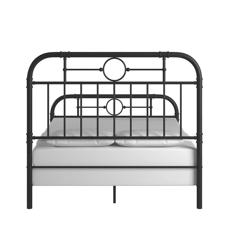Zwart metalen bed