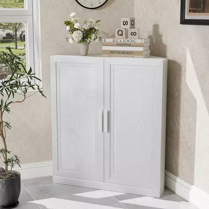 Eckschrank von Dovelina mit verstellbaren Einlegeböden, Sideboard, Anrichte, Weinschrank und Küchenschrank mit Holztüren - 31H x 31W, 36H x 31W