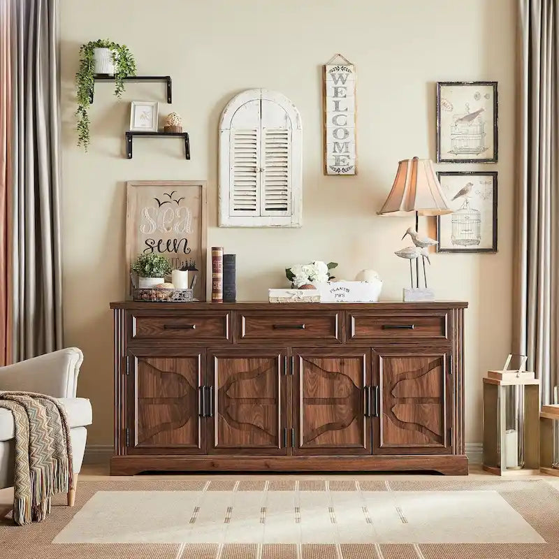 Buffet-Sideboard im Landhausstil, Kaffeebar und Weinbar für das Esszimmer - N/A