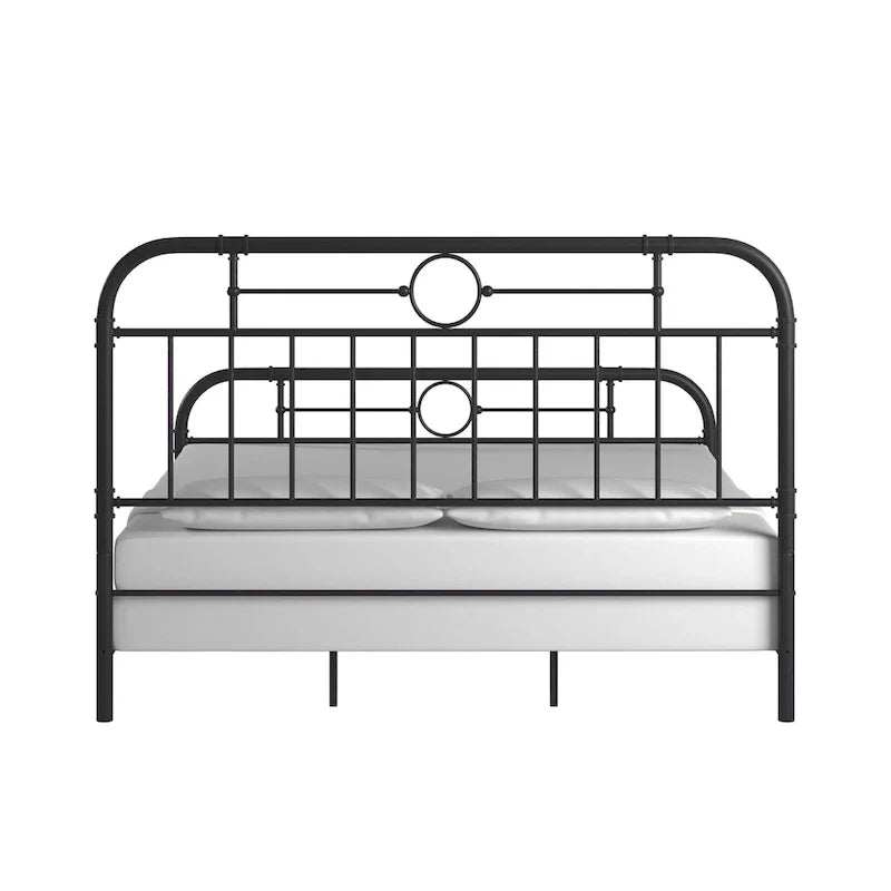 Zwart metalen bed