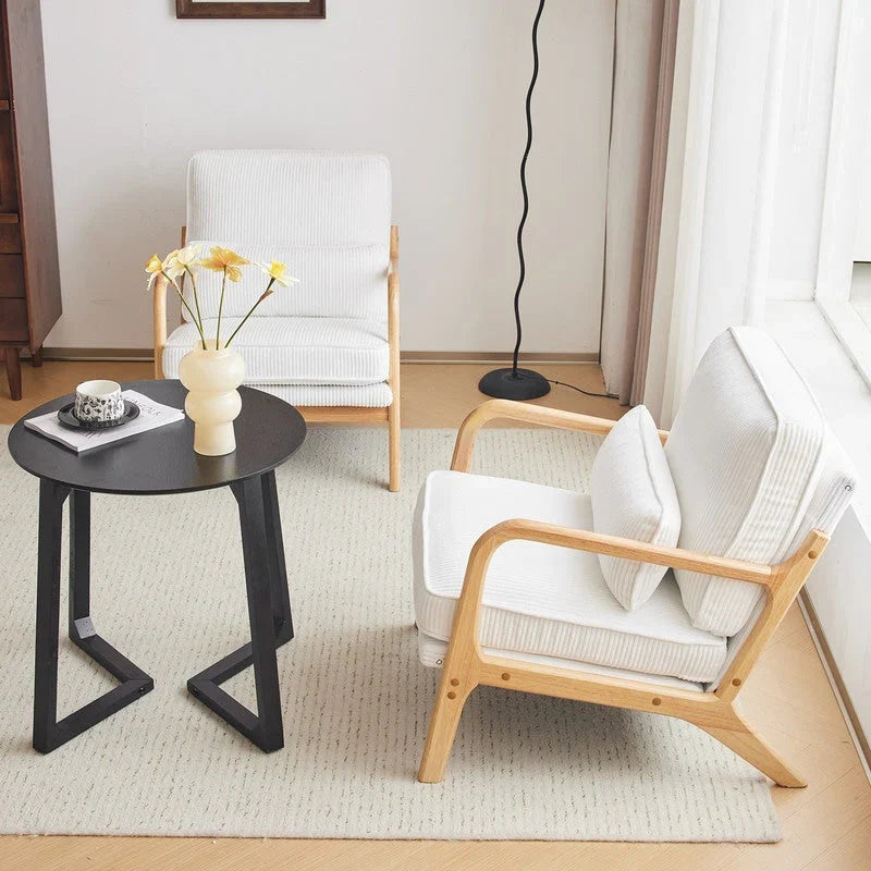 Gepolsterter Akzentstuhl im Mid-Century-Modern-Stil