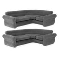 Intex hoekbank, L-vormige opblaasbare loungebank met bekerhouders, grijs (set van 2) - 26