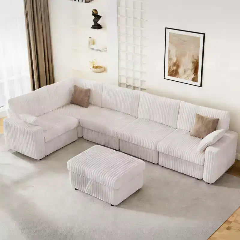 Modulares Cordsofa von Dyonery mit waschbaren Bezügen