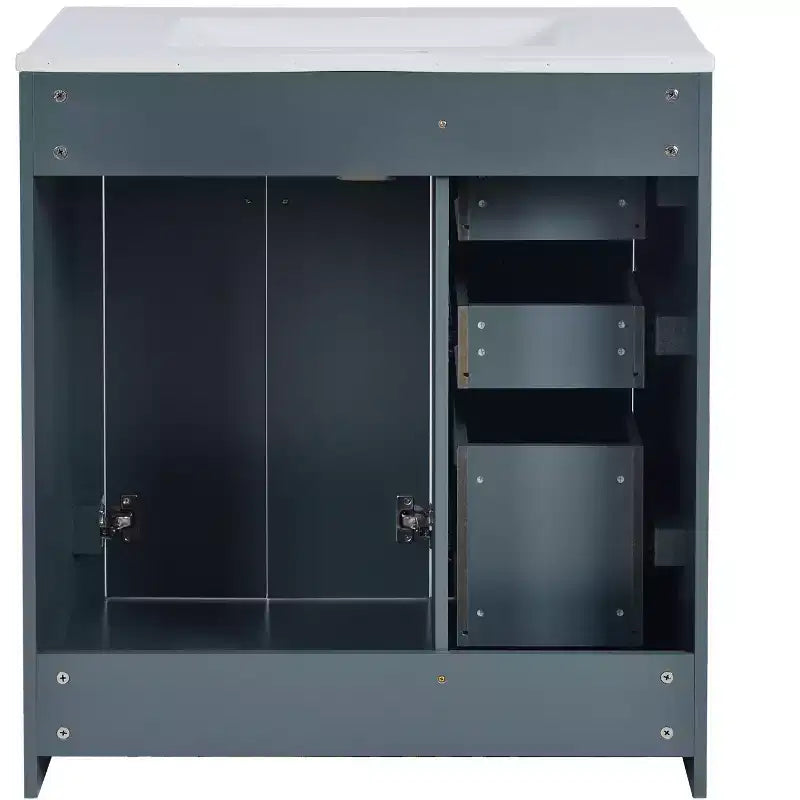 30 Badezimmer-Waschtischunterschrank mit einem Waschbecken, Schrank und 3 Schubladen ??Schwarz / Blau / Grün / Indigo / Weiß