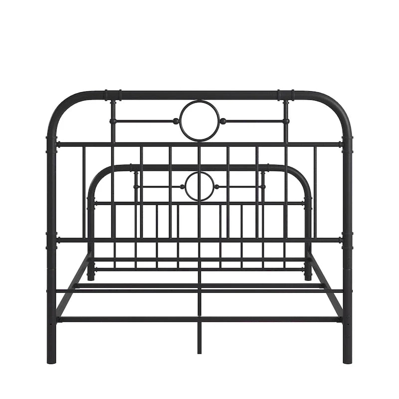 Zwart metalen bed