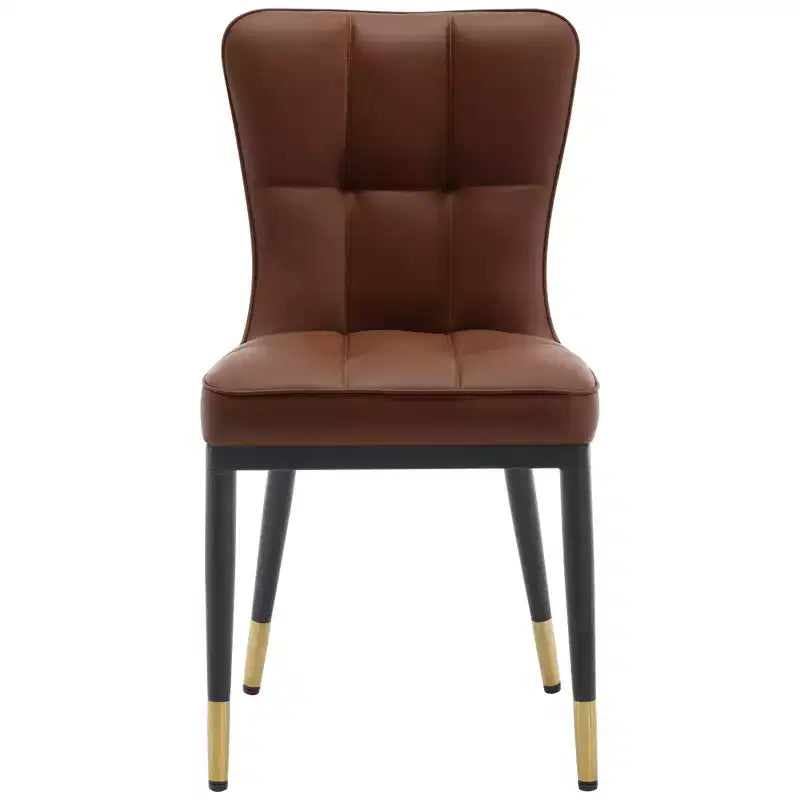 Bekrvio Esszimmerstühle, 6er-Set, moderne Sitzfläche aus Kunstleder mit Polsterung und hoher Rückenlehne, Metallbeine, armlose Küchenstühle für Wohn- und Esszimmer