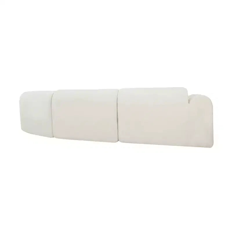 Moderne gebogen hoekbank van 140 inch met chaise longue, set van 3 delen, voor de woonkamer