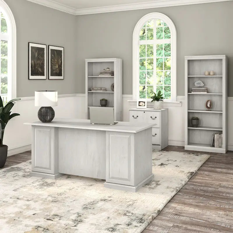 Bush Furniture Saratoga directiebureau met laden en opbergruimte