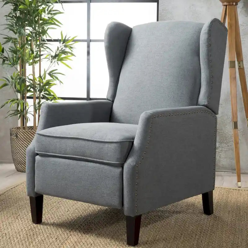 Fauteuil inclinable à dossier haut et à bascule, rembourré, style classique, pour le salon