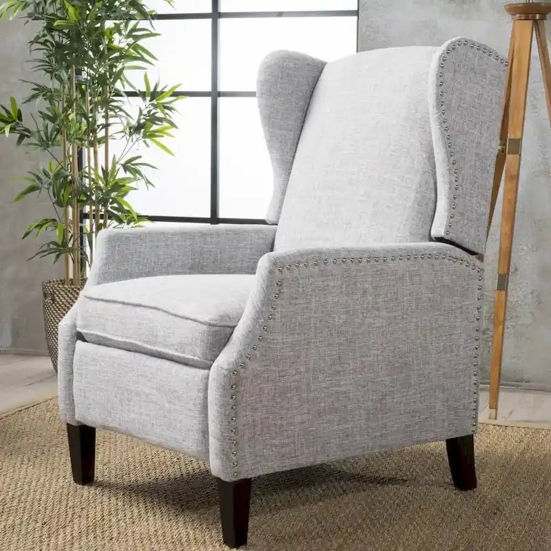 Fauteuil inclinable à dossier haut et à bascule, rembourré, style classique, pour le salon