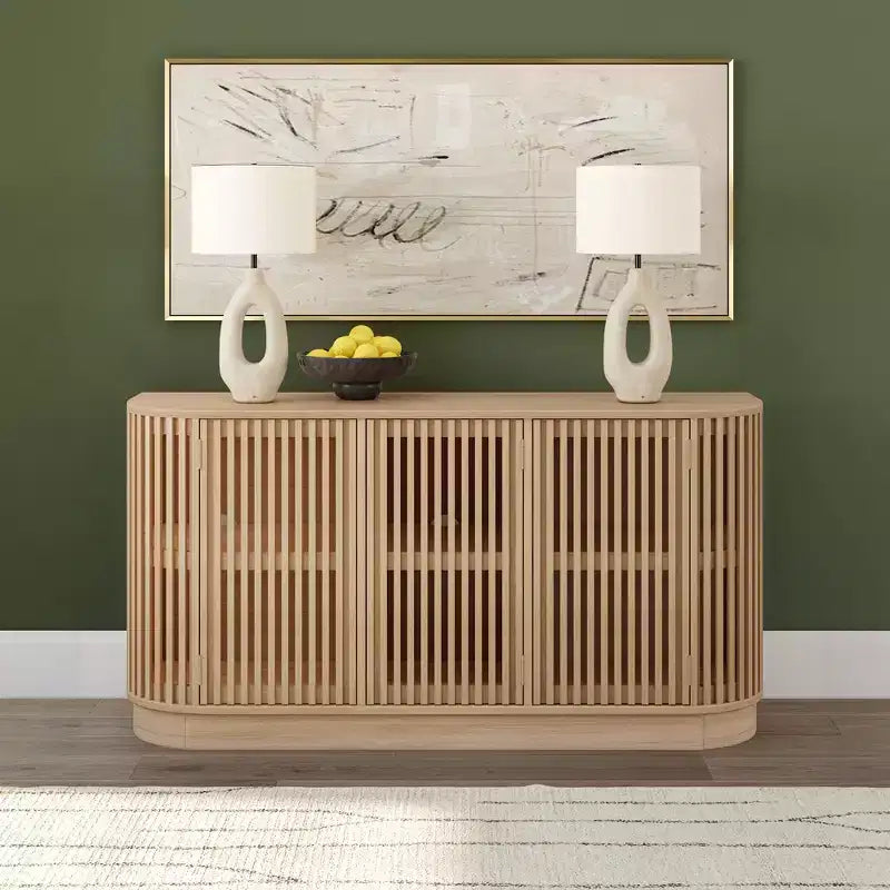 Plank+Beam Contour dressoir van massief hout met 3 deuren, tv-meubel van 59 voor de woonkamer