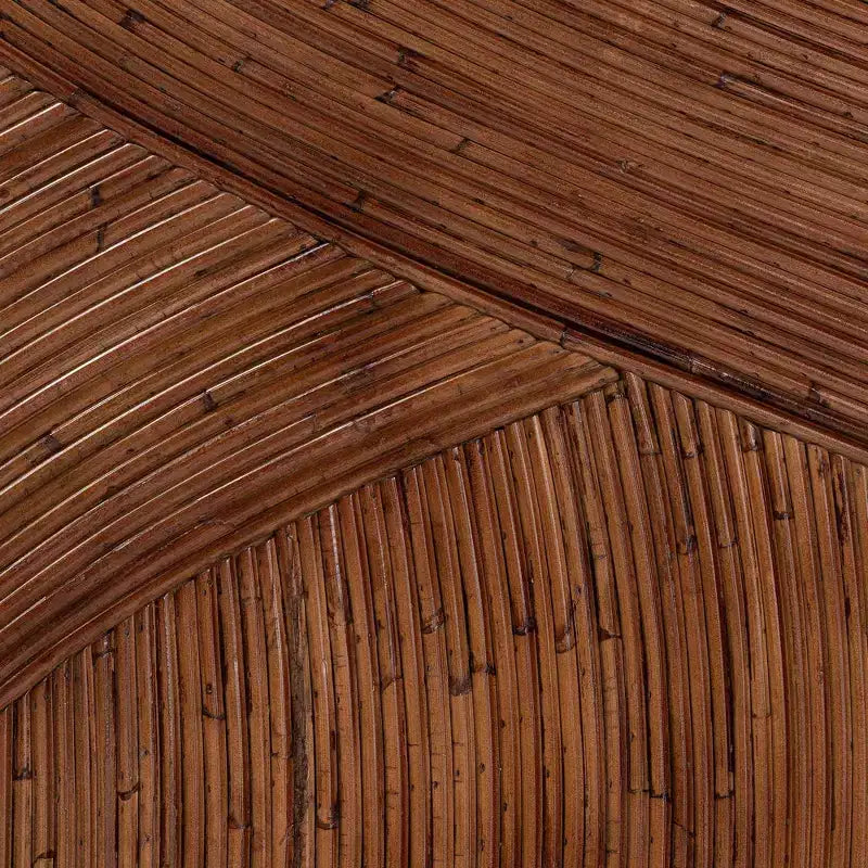 bali & pari Elettra-Kopfteil aus Rattan für Kingsize-Betten: handgefertigt, keine Montage erforderlich, Boho-Design