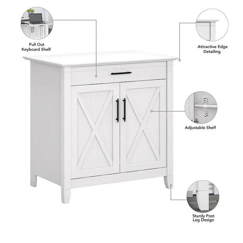 Key West Sekretär mit Aufbewahrungsschrank von Bush Furniture