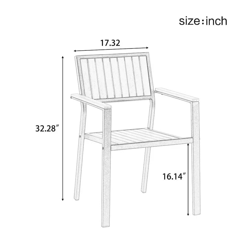 Ensemble de repas d’extérieur extensible 7 pièces avec table extensible et 6 fauteuils