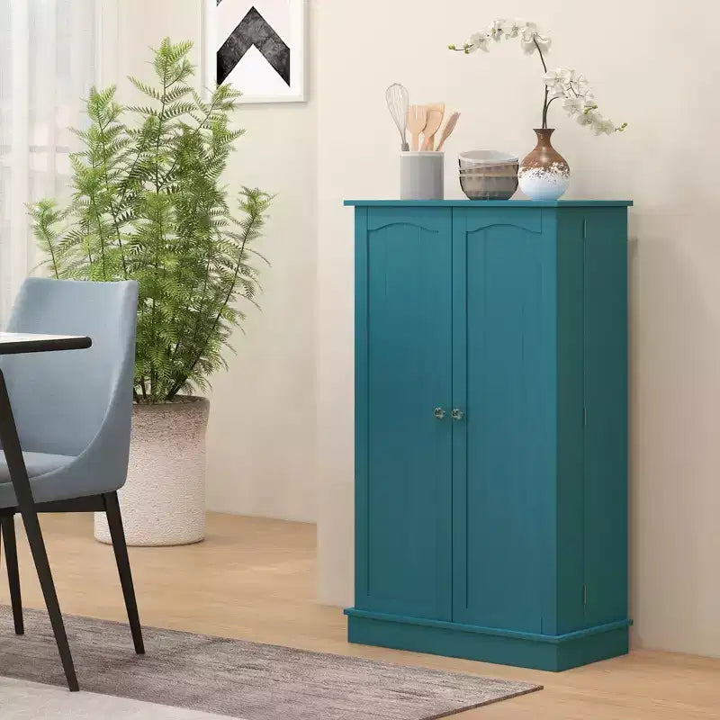 HOMCOM Garde-manger de cuisine de 41, placard de cuisine à 2 portes avec étagères de rangement à 5 niveaux, 12 porte-épices et étagères réglables, pour la salle à manger