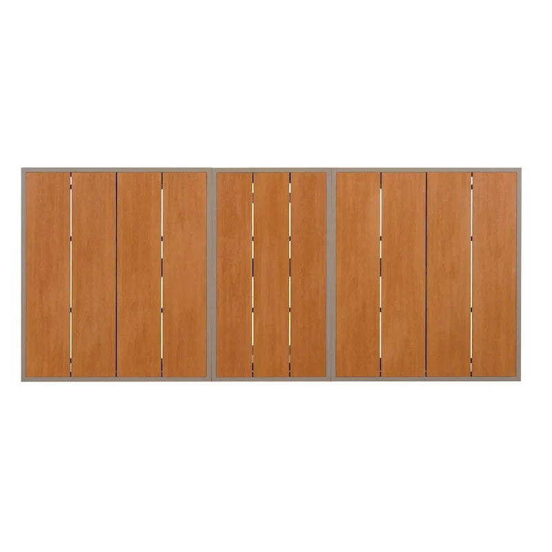 Ensemble de repas d’extérieur extensible 7 pièces avec table extensible et 6 fauteuils