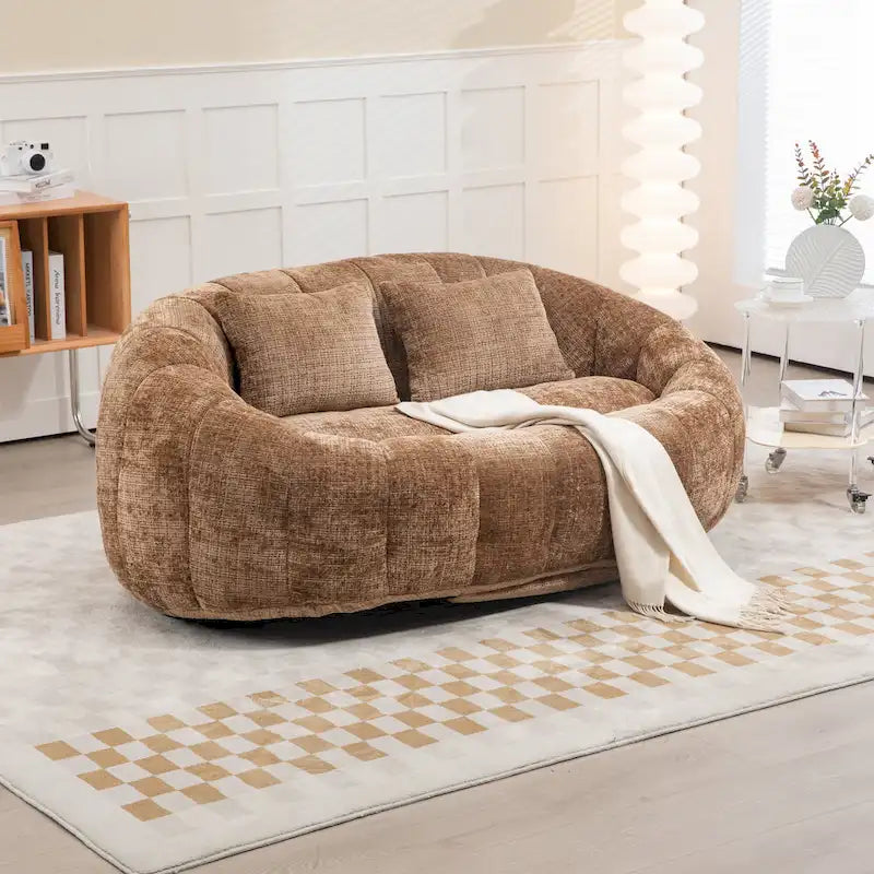 GDFStudio - Laurel-Chenille-Zweisitzer mit hochdichtem Schaumstoff und extra großem Komfort