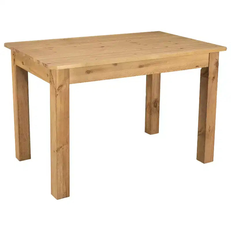 Flash Furniture, rechteckiger Farm-Esstisch aus massivem Kiefernholz, 46 x 30