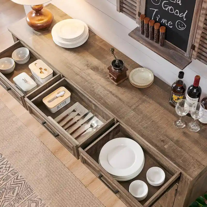 Buffet-Sideboard im Landhausstil, Kaffeebar und Weinbar für das Esszimmer - N/A