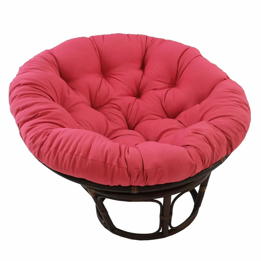 Fauteuil papasan Bali en rotin de 42 pouces avec coussin en sergé