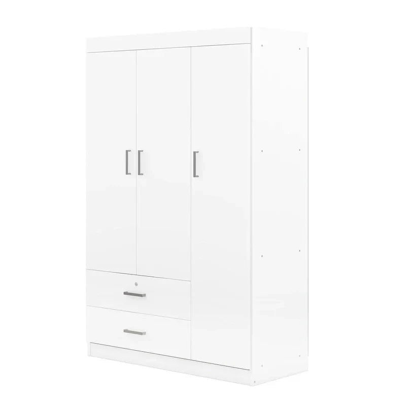 Kleiderschrank mit 3 Türen und 2 Schubladen