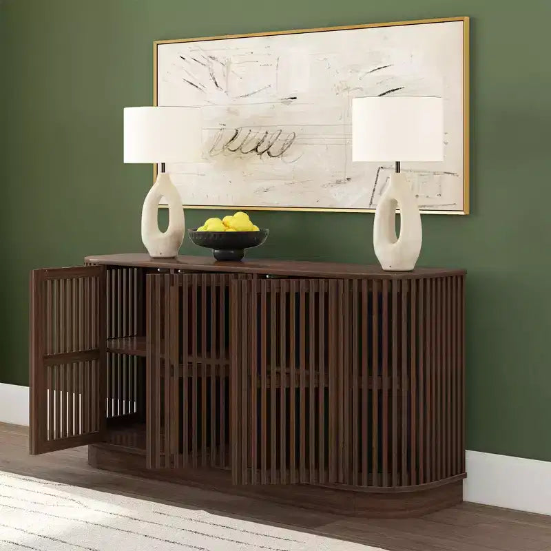 Plank+Beam Contour dressoir van massief hout met 3 deuren, tv-meubel van 59 voor de woonkamer
