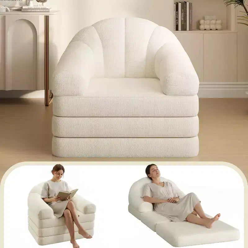 Canapé-lit pliant 2-en-1 Yaheetech, fauteuil-lit pliable pour salon et chambre