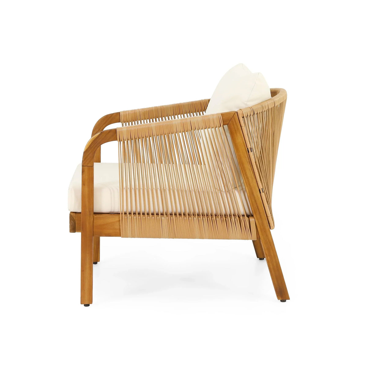 Jabe tuinset met clubfauteuils van acaciahout en riet van Christopher Knight Home