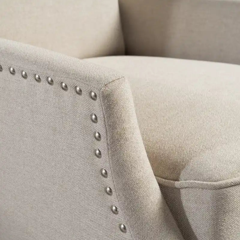 Fauteuil inclinable à dossier haut et à bascule, rembourré, style classique, pour le salon