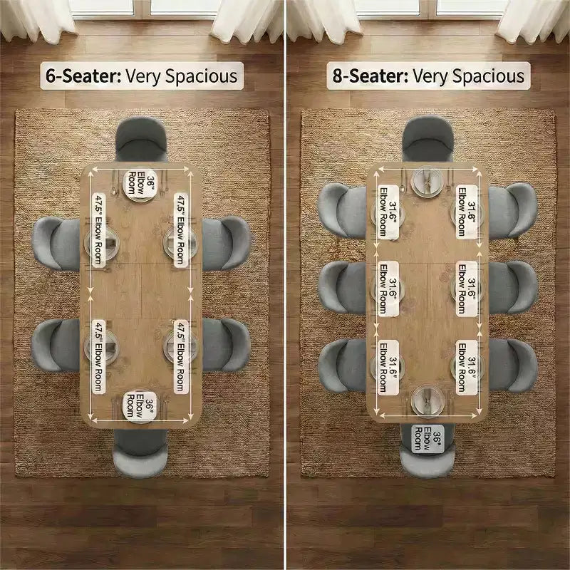 7-teiliges Esszimmer-Set, ausziehbarer Säulentisch mit 78-96 und gepolsterte Stühle mit Beinen aus Massivholz-Panipeachy