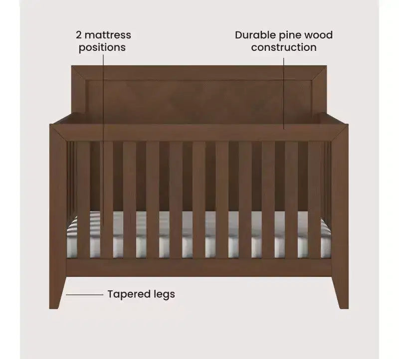 Child Craft Kieran Kinderzimmer-Set, 3-teilig, mit Babybett, Kommode und Schubladenkommode; einschließlich 4-in-1 umbaubarem Babybett