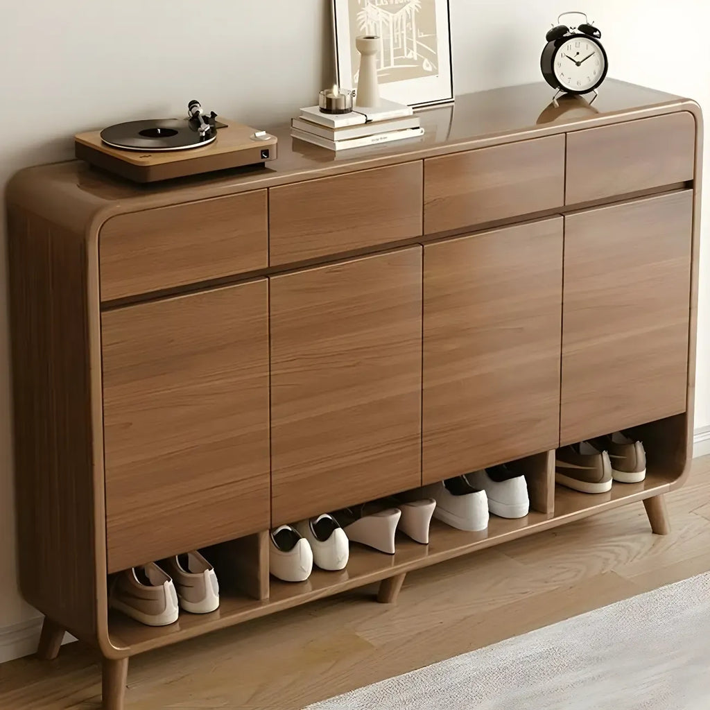 Moderner mittelhoher Schuhschrank aus Holz für den Flur