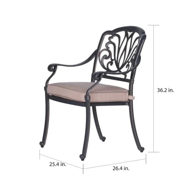 13-teiliges Essplatz-Set Manasquan aus Aluminium in Gunmetal von Havenside Home